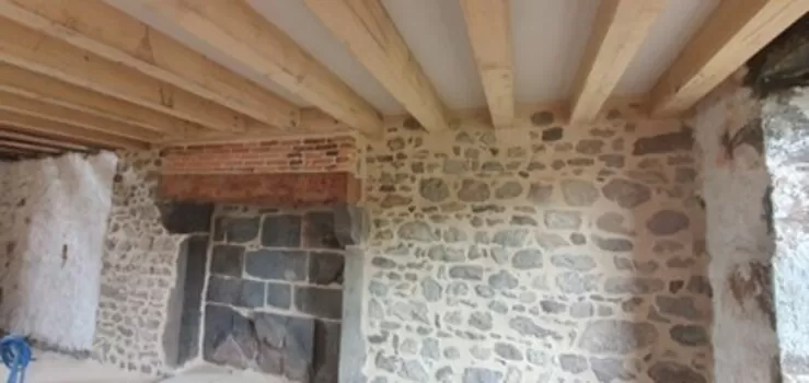 Pose de solivage avec plaque de plâtre à Guéret, Guéret, Furlan Maçonnerie
